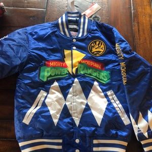 NWT Headgear Classics Nostalgia Mighty Morphin Power Rangers Satin Jacket